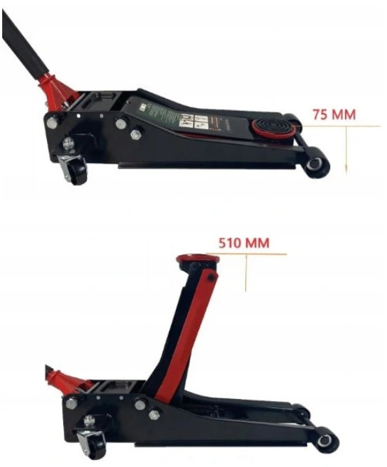 Podnośnik hydrauliczny niskoprofilowy dwutłokowy 3T T830018 Podnośnik hydrauliczny niskoprofilowy dwutłokowy 3T T830018