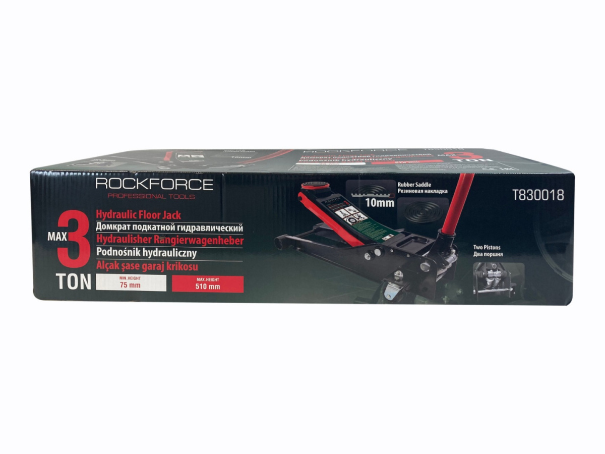 Podnośnik hydrauliczny niskoprofilowy dwutłokowy 3T T830018 Podnośnik hydrauliczny niskoprofilowy dwutłokowy 3T T830018