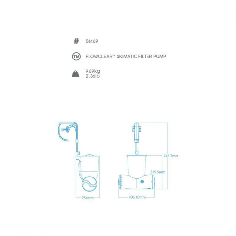Pompa filtrująca Skimatic Bestway 58469 Pompa filtrująca Skimatic Bestway 58469