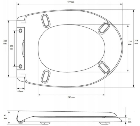 Deska WC wolnoopadająca DUROPLAST SN8951 Deska WC wolnoopadająca DUROPLAST SN8951