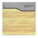 Skrzynka pocztowa na listy SN3637 Srebrny Aluminiowy + Imitacja Drewna